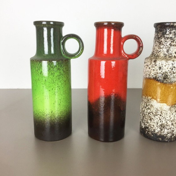 Image 1 of Set of 5 vintage porcelain vases by Scheurich, Germany 1970