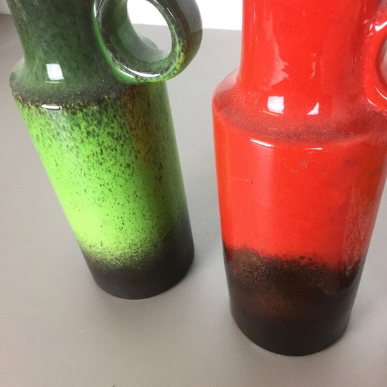 Image 1 of Set of 5 vintage porcelain vases by Scheurich, Germany 1970