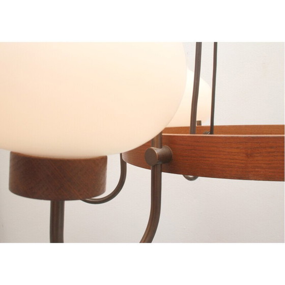 Image 1 of Lampada a sospensione vintage in vetro opalino, anni '60