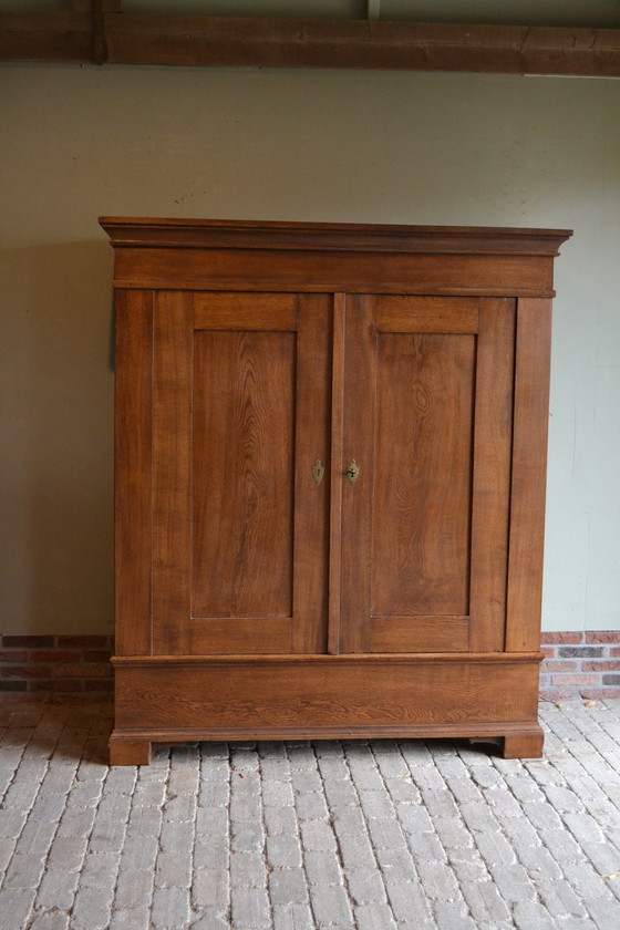 Image 1 of Antique Oak Wooden Rig Cabinet.