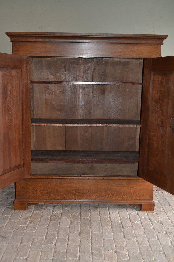 Image 1 of Antique Oak Wooden Rig Cabinet.