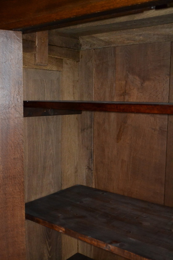 Image 1 of Antique Oak Wooden Rig Cabinet.