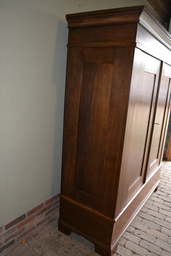 Image 1 of Antique Oak Wooden Rig Cabinet.