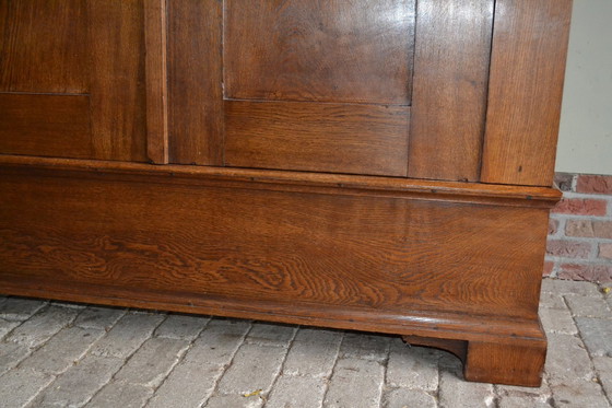 Image 1 of Antique Oak Wooden Rig Cabinet.