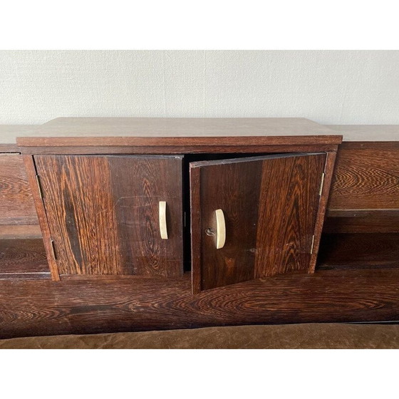 Image 1 of Vintage Art Deco bed in palm wood, 1930