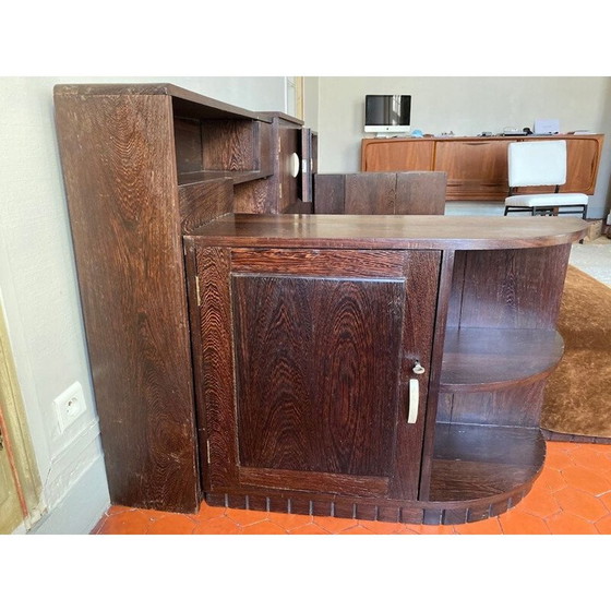 Image 1 of Vintage Art Deco bed in palm wood, 1930
