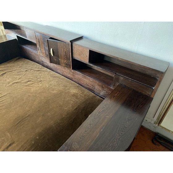 Image 1 of Vintage Art Deco bed in palm wood, 1930