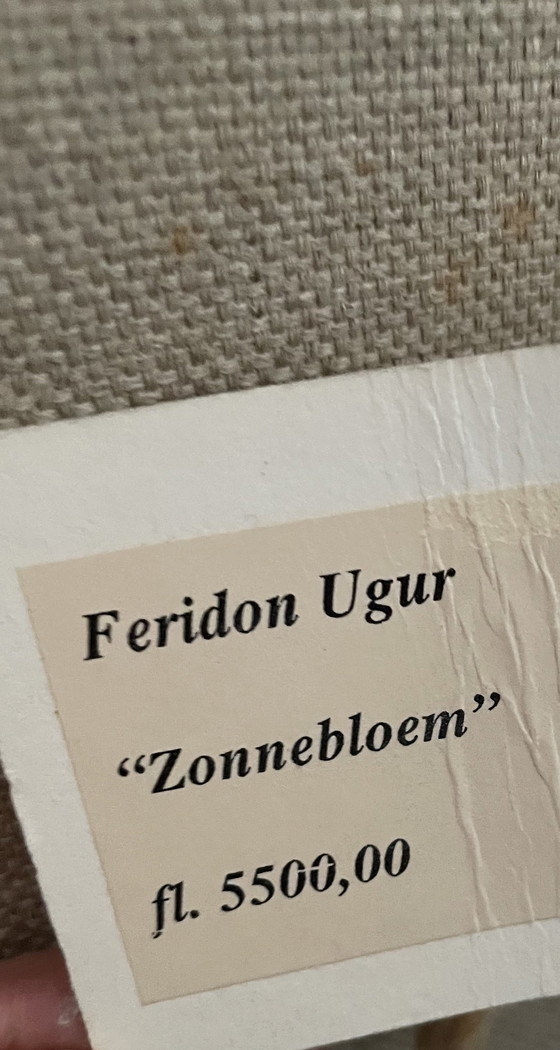 Image 1 of Dipinto ad olio su tela di girasole