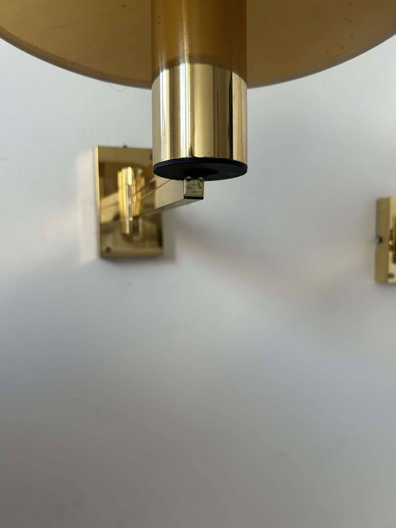 Image 1 of 2 applique regolabili in ottone massiccio - Svezia 1970