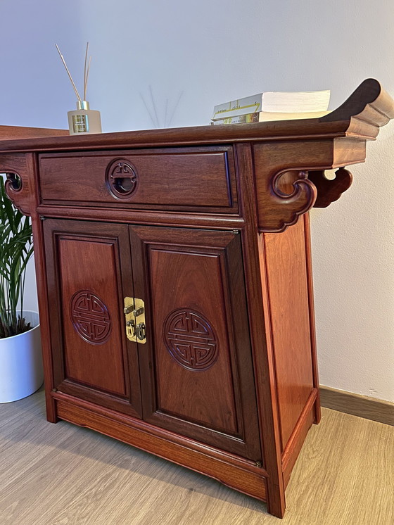 Image 1 of Beautiful Oriental Rosewood Console