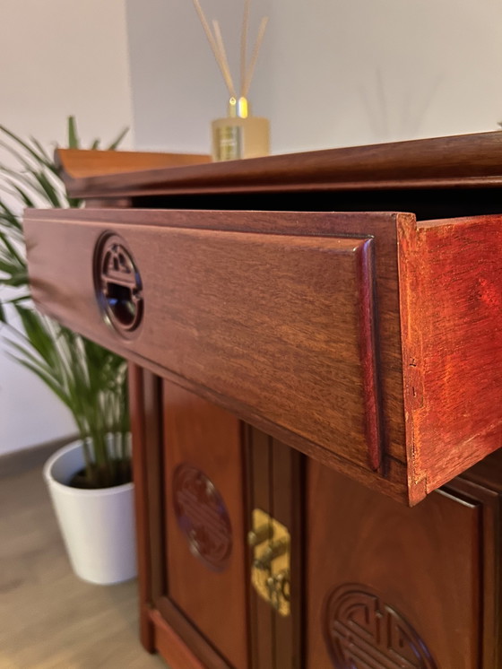 Image 1 of Beautiful Oriental Rosewood Console