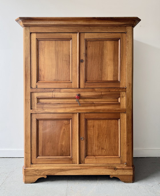 Image 1 of Large Antique Linen Cabinet