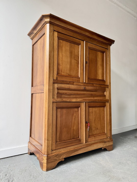 Image 1 of Large Antique Linen Cabinet