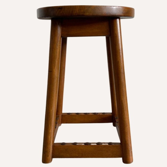 Image 1 of Dutch Art Deco Amsterdam School Stool