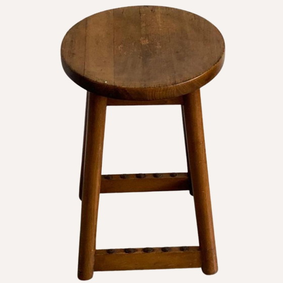 Image 1 of Dutch Art Deco Amsterdam School Stool