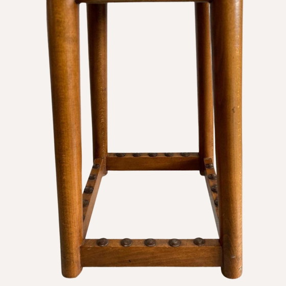 Image 1 of Dutch Art Deco Amsterdam School Stool