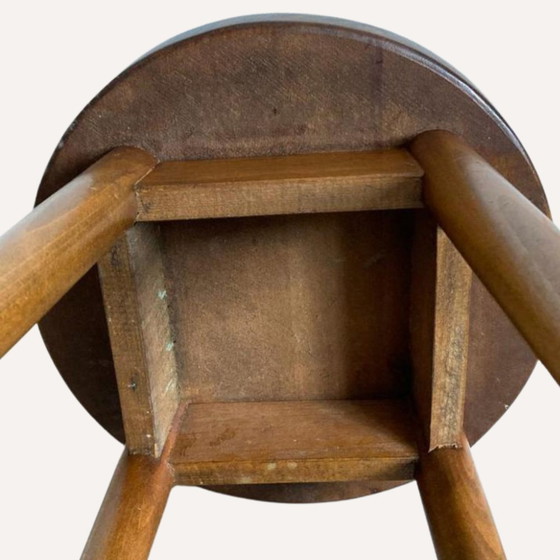 Image 1 of Dutch Art Deco Amsterdam School Stool