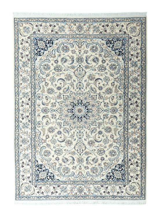 Image 1 of 298 X 216 Cm Hand-Knotted Nain Rug With Silk