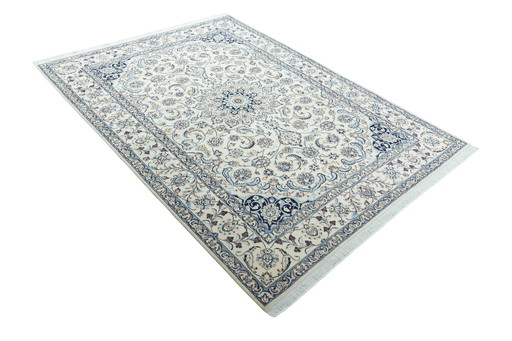 298 X 216 Cm Hand-Knotted Nain Rug With Silk