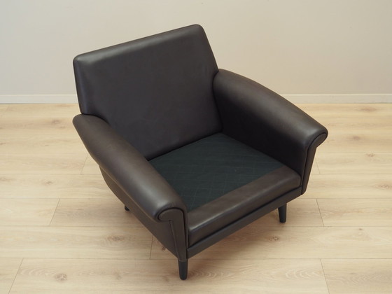 Image 1 of Sillón de cuero marrón, diseño danés, años 60, Diseñador: Aage Christiansen, Fabricación: Erhardsen &amp; Andersen