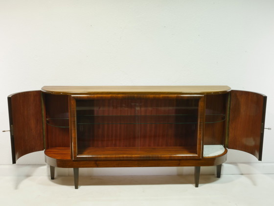 Image 1 of Buffet vintage avec vitrine, années 50, Allemagne
