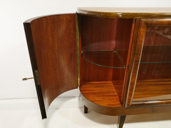 Image 1 of Buffet vintage avec vitrine, années 50, Allemagne