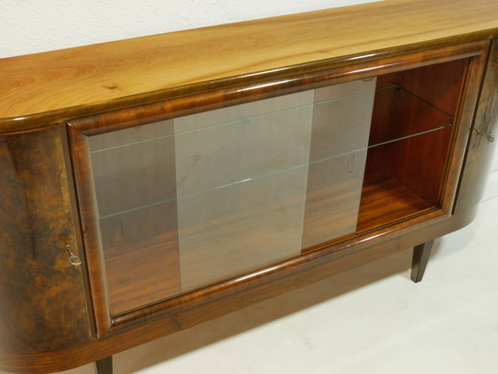Image 1 of Buffet vintage avec vitrine, années 50, Allemagne