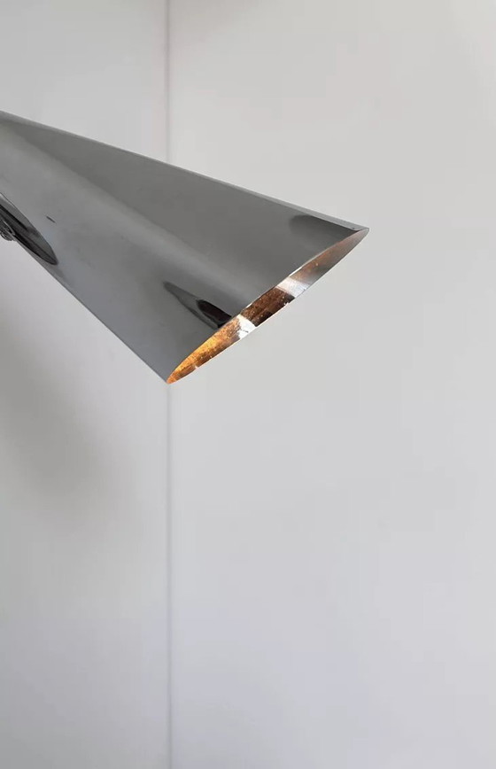 Image 1 of 2 apliques de pared de metal cromado ajustables, Francia, 1980