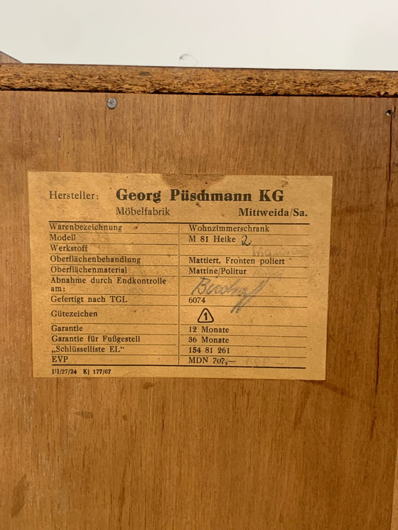 Image 1 of Mid Century highboard armoire vitrine vintage