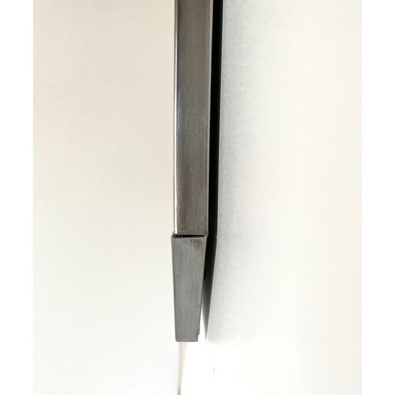 Image 1 of Vintage Space Age wall mirror in steel and glass by Gaetano Sciolari for Valenti, Italy 1970