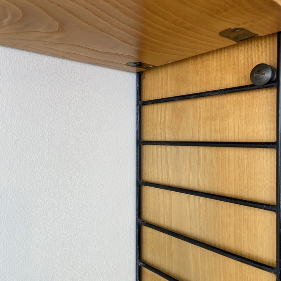 Image 1 of Vintage Nisse String Wall System with sliding door cabinet