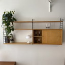 Vintage Nisse String Wall System with sliding door cabinet