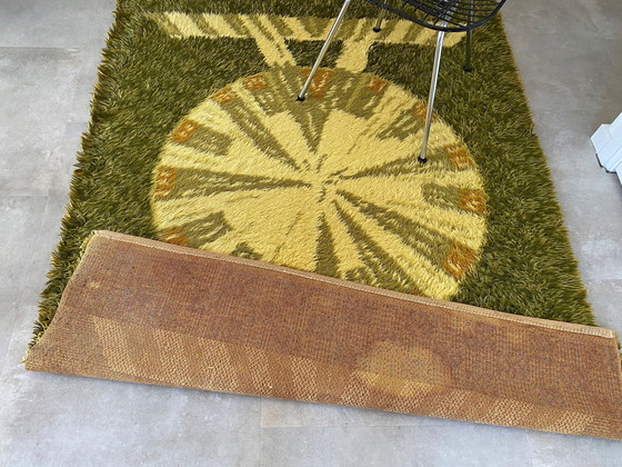 Image 1 of 1x large green Rya rug / carpet