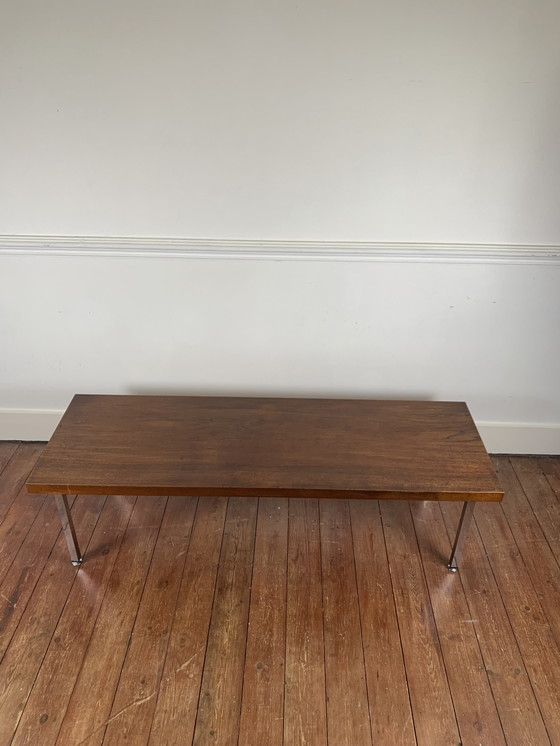 Image 1 of Coffee Table In Teak And Chrome Leg, 1970