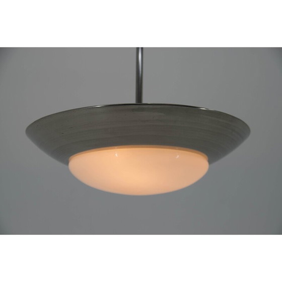 Image 1 of Vintage brass and ceramic chandelier by Franta Anyz for IAS, 1920