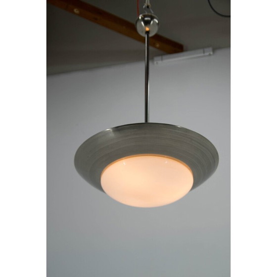 Image 1 of Vintage brass and ceramic chandelier by Franta Anyz for IAS, 1920