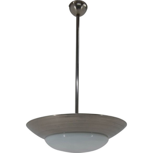 Vintage brass and ceramic chandelier by Franta Anyz for IAS, 1920