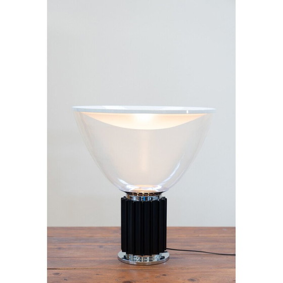 Image 1 of Vintage Taccia lamp in glass and metal by Achille and Pier Giacomo Castiglioni for Flos, Italy 1962