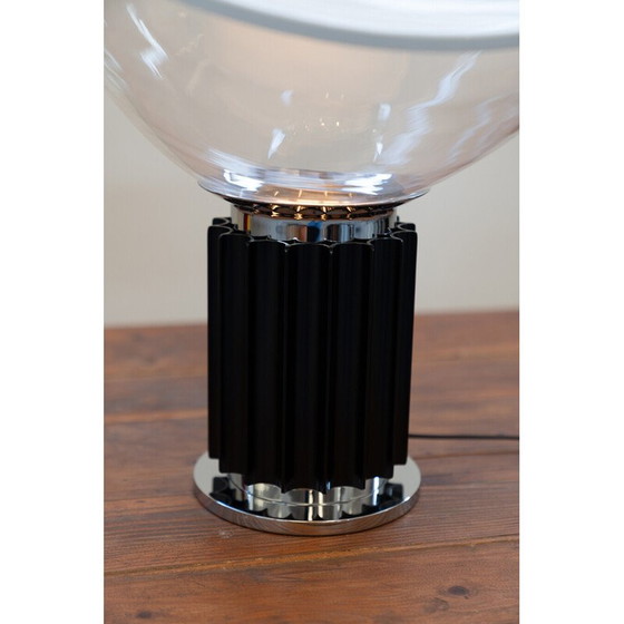 Image 1 of Vintage Taccia lamp in glass and metal by Achille and Pier Giacomo Castiglioni for Flos, Italy 1962
