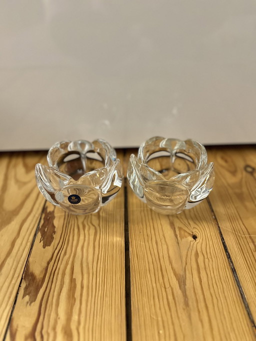 2X Holmegaard Lotus candle holder