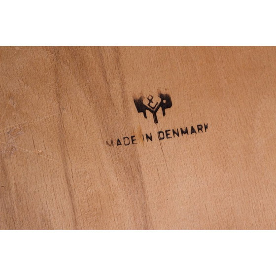 Image 1 of Set of 4 vintage rosewood and skaï chairs by Henning Kjaernulf for Vejle Stole, Denmark 1960