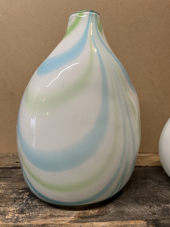 Image 1 of 2x Mid century swirl vase