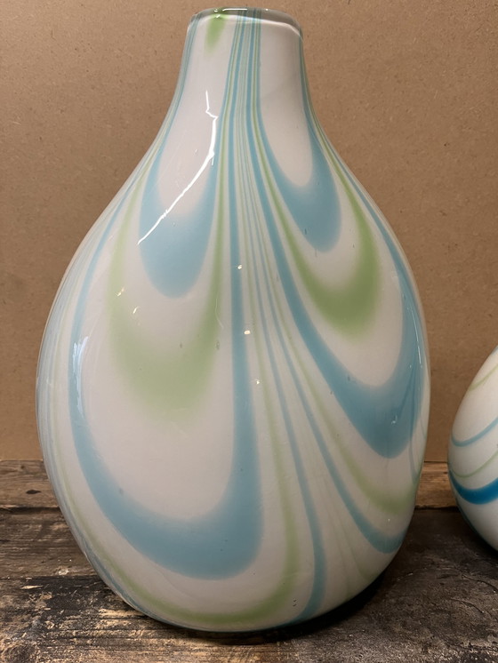 Image 1 of 2x Mid century swirl vase