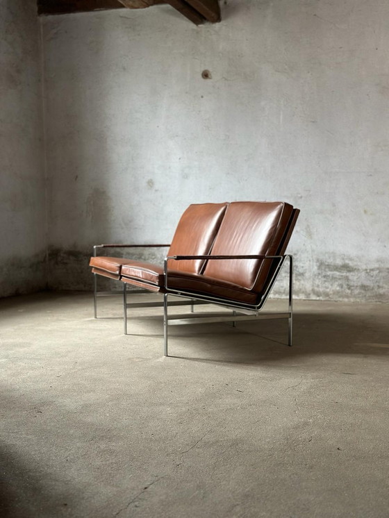 Image 1 of Fabricius & Kastholm Two-Seater Sofa Model FK 6720 brown leather