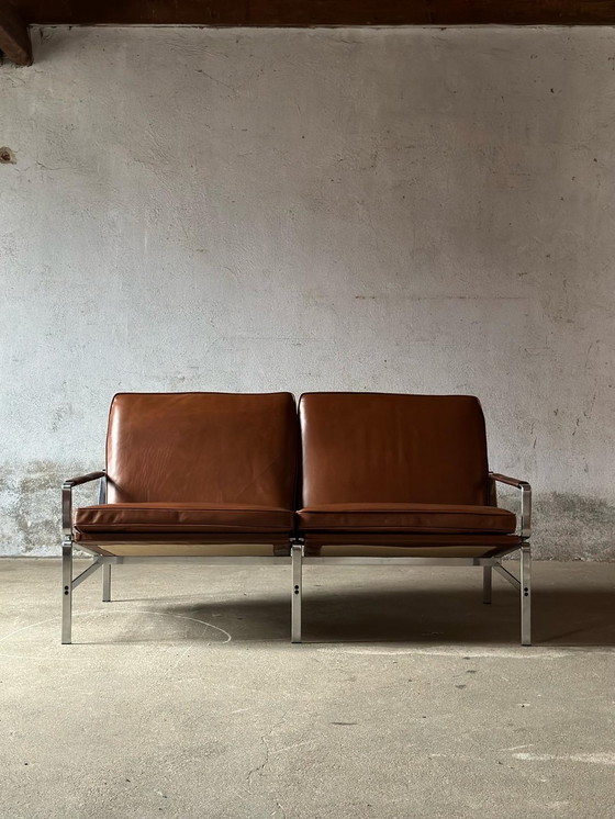 Image 1 of Fabricius & Kastholm Two-Seater Sofa Model FK 6720 brown leather