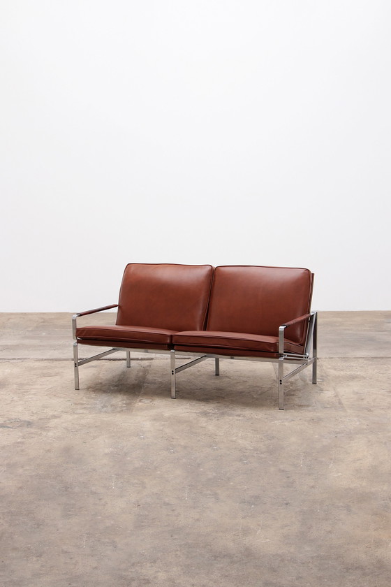 Image 1 of Fabricius & Kastholm Two-Seater Sofa Model FK 6720 brown leather