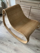 Vintage designer rattan armchair