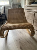 Vintage designer rattan armchair