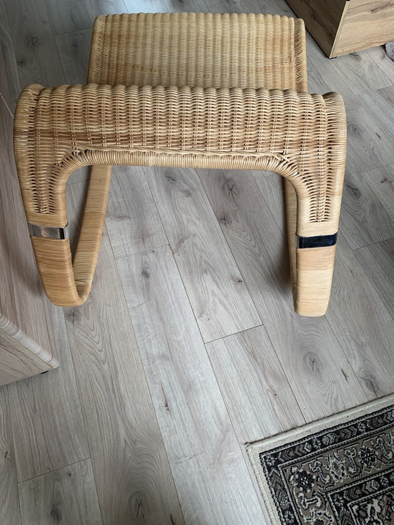 Image 1 of Fauteuil vintage en rotin design