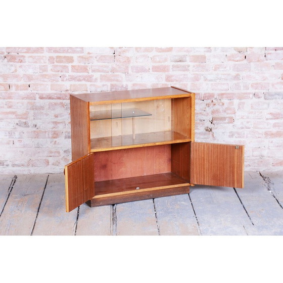 Image 1 of Vintage oak and glass bookcase by UP Závody, Czechoslovakia 1950